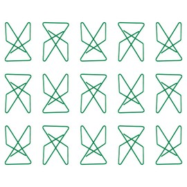 JAM PAPER Colorful Butterfly Clips - Green Paperclips - 15/Pack