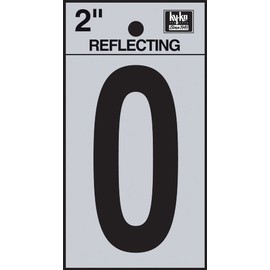 Hy-Ko RV-25/O Vinyl Self-Stick Reflective with Letter O, 2", Black