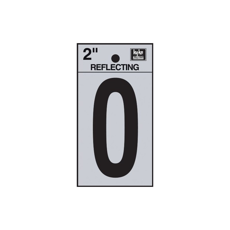 Hy-Ko RV-25/O Vinyl Self-Stick Reflective with Letter O, 2", Black