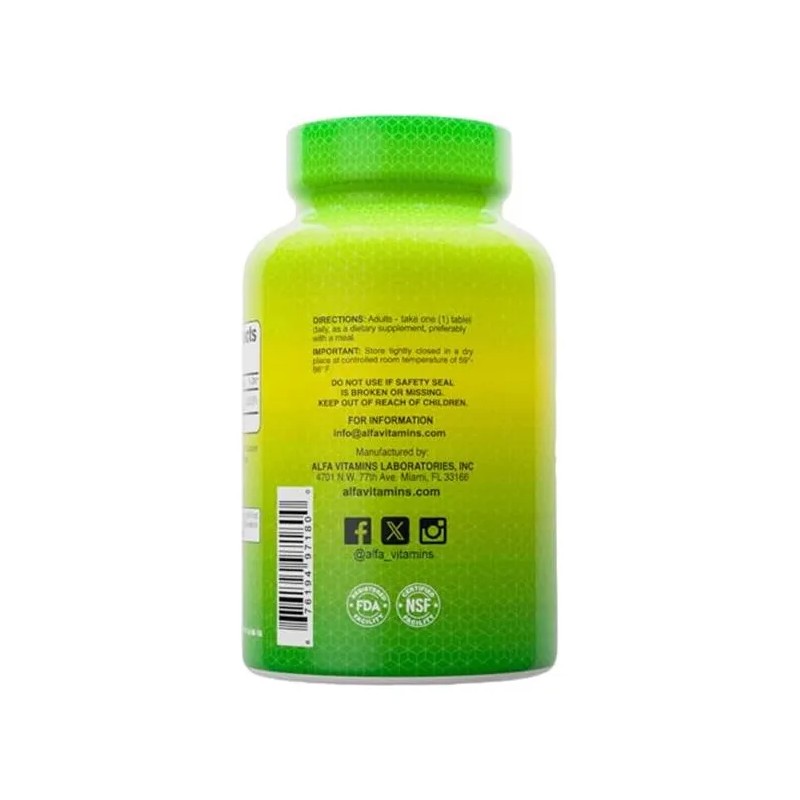 Alfa Vitamins Biotina 10,000 Mcg 120 Tabletas Paquete 2