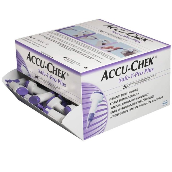 Lancetas Accu-Chek Safe T Pro Plus caja con 200 lancetas