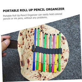 STOBOK 2 Uds Rollo De Portalápices De Colores Bolsas De Lápices Estuche De Lona A Granel Organizador De Marcadores Estuche De Lápices De Tortilla Estuche Organizador De Bolígrafos