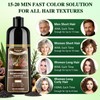 LASRWUP Brown Hair Dye Shampoo for 100% Gray Hair Coverage