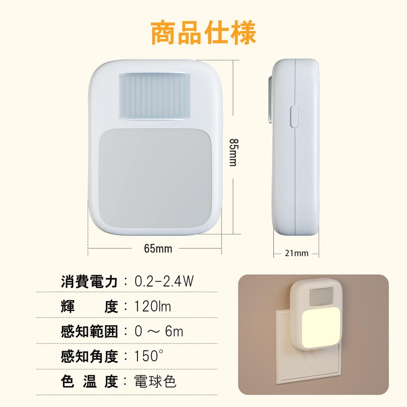 LUTW Motion Sensor Light, Indoor LED Night Light, Outlet (2025