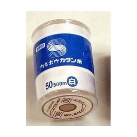 [KB Tsuzuki] Cotton Katan Thread #50/500m [Color: White] For Normal Ground (Household Sewing Thread)