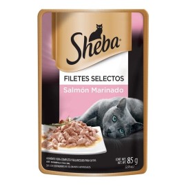 Sheba Alimento Para Gatos Salmón Marinado 24 Sobres 85g Cu