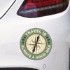 2 x 12 cm Compass Vinyl Stickers, Waterproof, Decorative for