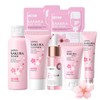 6pcs Sakura Skin Care Set, Complete Hydrating Cherry Blossom Skincare