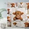 Allenjoy 72" x 72" Funny Highland Cows Bull Shower Curtain