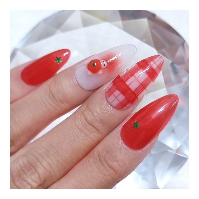 Tobuk handmade nail tip tomato turtle nail - ballerina /