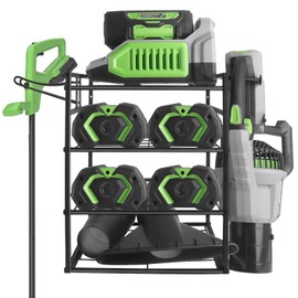 JAYOBGO Power Tool Organizer Wall Mount - Lawn Weed Eater Rack Hanger Power Tool Heavy Duty Holder for Ego Leaf Blower and Weed Eater, 2-in-1, Only Shelf