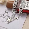 Yienate Hip Hop Lock Anklet Bracelet Silver Lock Pendant Ankle