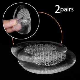 uxcell Gel Metatarsal Pad for Women Men Silicone Ball of Foot Cushions High Heel Inserts Adhesive Insoles Honeycomb Clear 2 Pairs