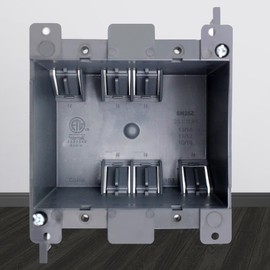 HUIXHAO 2-Gang Electrical Outlet Box,Old Work Box,25 Cubic Inch Junction Box,ETL Listed and Fire Rated for 2 Hours, for Home Improvement (12 Pack)