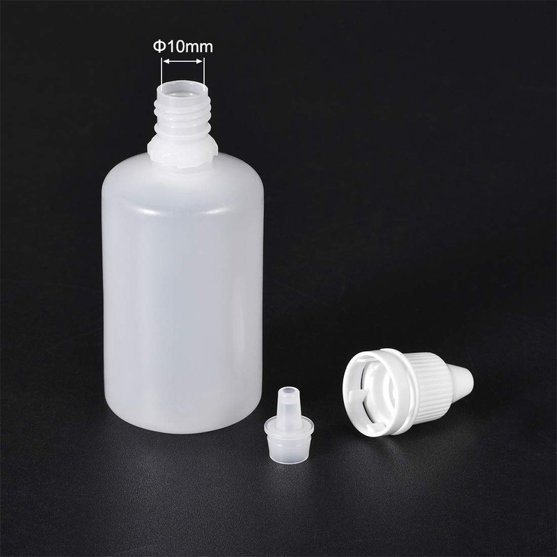 sourcing map Plastic Dropper Bottles, 50ml/1.7 oz Empty Squeezable Dropper