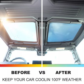 autotrim000 Glass Roof Sunshade Front & Rear Top Back Windows Sun Blind For Hummer EV 4PCS