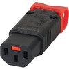 IEC Lock+ PA130100BK Straight The World's First Locking Rewireable IEC320-C13