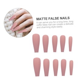 Baluue Full Cover Fake Nails Ballerina Nail Tips for Women Easy to Wear and Decorate