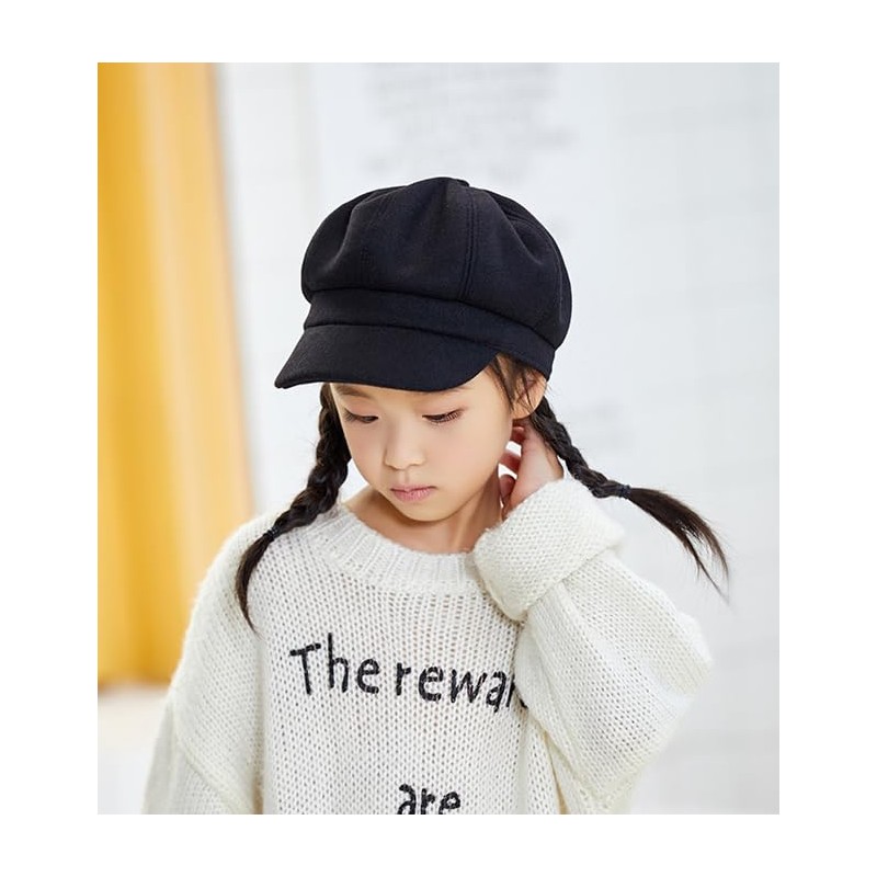 Kids Boys Girls Youth Newsboy Cap Adjustable Visor Wool Beret