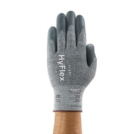 Ansell HyFlex 11-531 Cut Resistant Gloves, Mechanical Protection, Exceptional Grip Performance, Ultralight Weight Style, Industrial PPE Workwear, Size M (12 Pairs)