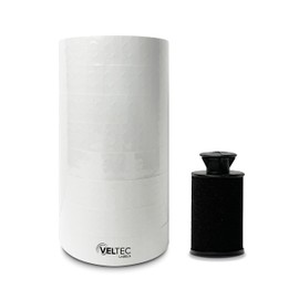 White Pricing Labels, 1 Line,for Monarch 1131 Price Gun – 1 Sleeve, 20,000 Labels with Security Slits and Free Ink Roller