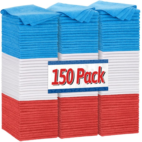 FIXSMITH FIXSMITH Shop Towels, Pack of 150, Microfiber Cleaning Cloth