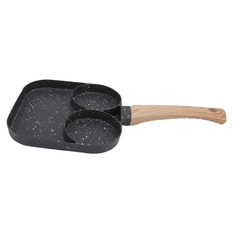 3 in 1 Breakfast Pan Prevents Stick Heat Resistant Divided