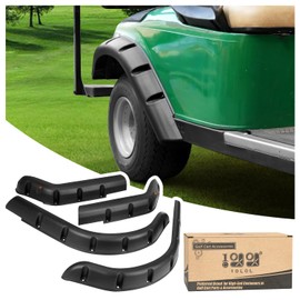 10L0L Upgraded Golf Cart Fender Flares for EZGO TXT 1998-2013 Gas/Electric (Not Fits 48V Electric), with Stainless Steel Screws, Set of 4(Only Fit Original Models)