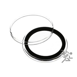 Air-Tite (20) 39mm Black Ring Coin Holder Capsules for 1oz Silver & Copper Rounds Casino Chips