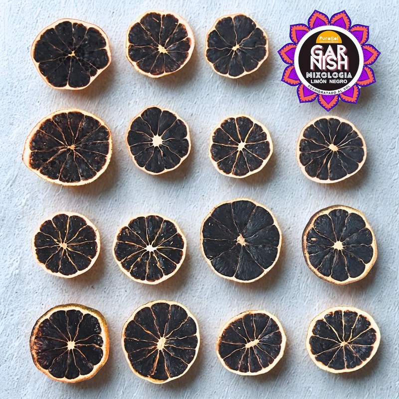 Garnish de Limón negro deshidratado en rodaja