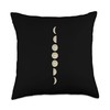 Halbmond Geschenk für Frauen Phases Crescent, Quarter Moon Throw Pillow,