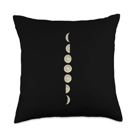 Halbmond Geschenk für Frauen Phases Crescent, Quarter Moon Throw Pillow, 18x18, Multicolor