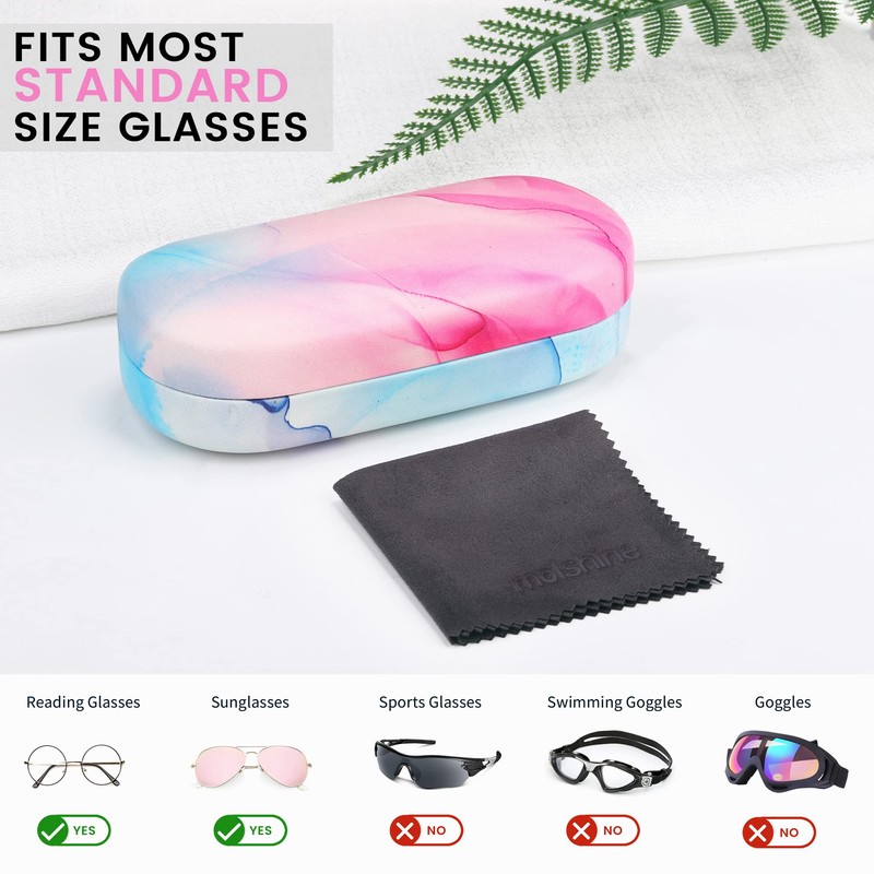 molshine Hard Sunglasses Case, Classic, Colourful and Large Hard Case