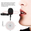 Lavalier Microphone Deep Noise Reduction Clip On Lapel Mic for