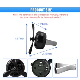 Car Air Freshener Outlet Clip, Creative Car Air Vent Clip, Air Force Propeller Shape Auto Perfume Fragrance Ornamen Diffuser, Automotive Interior Accessories for Women Men (1, Black)