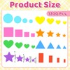 1700Pcs Foam Stickers Foam Shape Sticker Heart Star Sticker,Multicolour
