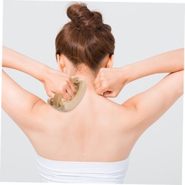 FRCOLOR Wooden Massage Roller for Body Compact Lightweight Back and Neck Massager Durable Natural Wood Material Muscle Penetration for Arm and Leg Relaxation Portable Manual Body Roller