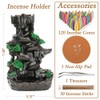 Gelory Waterfall Incense Burner Mountain Design, Home Incense Cone Holder,