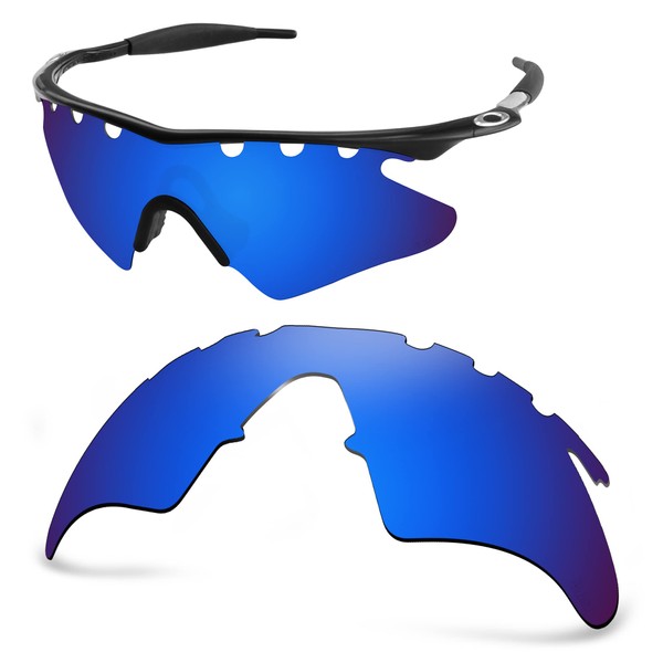 AOZAN Lentes de repuesto ANSI Z87.1 compatibles con gafas de sol Oakley M, Azul Capri, M Frame Heater Vented