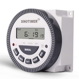 TM619 Timer Switch Digital LCD Power Timer Switch Weekly Programmable Thinner Model 16A 1NO+1NC(TM619-4 12V)