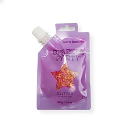 KARA BEAUTY Sparkle Party Glitter for Hair and Body (Pink Hearts)