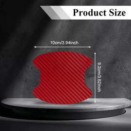 QZTYTY 4PCS Car Door Handle Cup Scratch Protector, Car Door Handle Sticker, Scratch Auto Door Protective Film, Car Accessories Car Door Handle Protective Films Universal for Cars (Red, 4PCS)