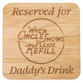 Ideal Dad Gift. Present for Daddy from Son or Daughter. Gift for Him. Dad Birthday, Christmas or Happy Occasion Gift. (Daddy's Drink Oak Veneer)