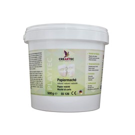 CREARTEC - Papier-mache / papier-mache "natural" - air-drying modelling clay - 500 g - made in Germany