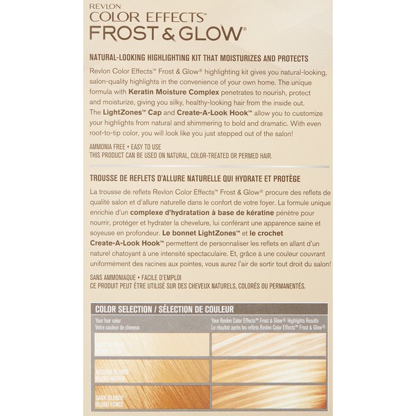 Revlon Colorsilk Color Effects Frost and Glow Hair Highlights, At-Home Hair Dye Kit for Natural, Color-Treated & Permed Hair, Platinum, 1 Count