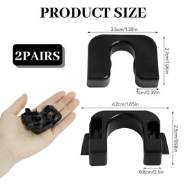 EuAcesry 2 Pairs 1539663 015532109E Parcel Shelf Clips Compatible with Ford Fiesta MK3 Mk7 Mk8 B-Max C-max, Boot Cover Holders for Various Models
