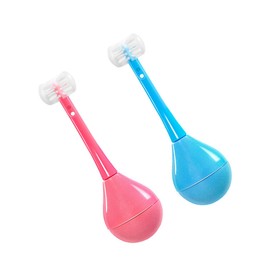 Baluue 2pcs Cartoon Toothbrushes with Soft Bristles Durable Material for Childrens Oral Care Fun Design for Engaging Teeth Cleaning