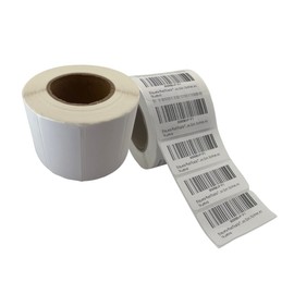 Etiqueta Termica Generica, 51x25 mm, Rollo con 1,000 etiquetas, ideal para etiquetado de producto, codigo de barras para impresoras de etiquetas de escritorio