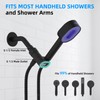 Hibbent Upgraded Metal Shower Head Holder with LED Display Thermometer,