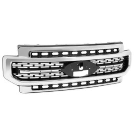 KUAFU Front Bumper Grille Lower Trim Compatible with 2020-2022 Ford F250 F350 Super Duty Chrome Bumper Grill Lower Trim Molding Silvery